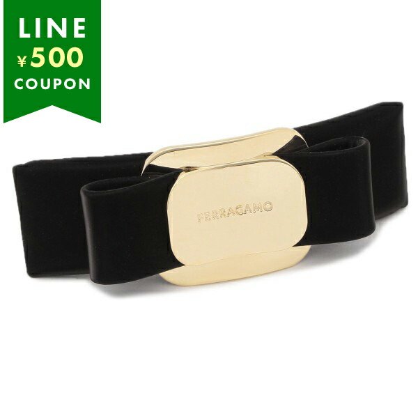 楽天市場】フェラガモ バレッタ ヴァラ ブラック ゴールド レディース