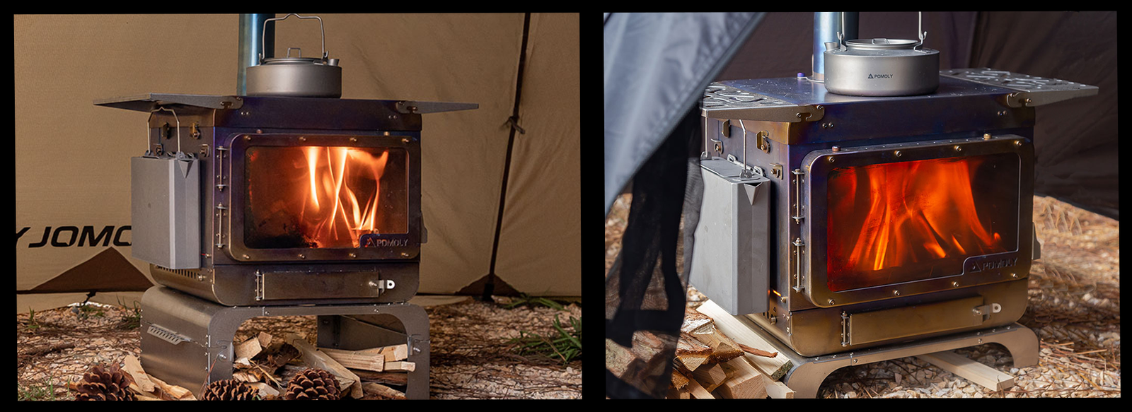 Lumberjack チタンテントストーブ | ポータブル式テント薪ストーブ