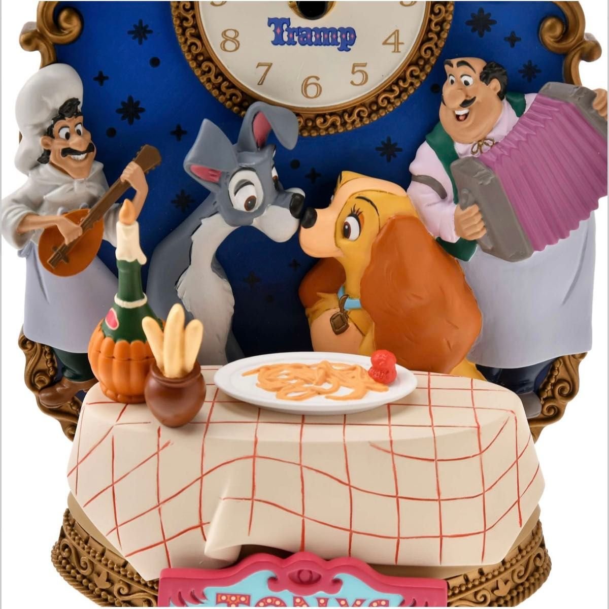 ディズニー わんわん物語 時計 ライトアップ LADY AND THE TRAMP 70TH