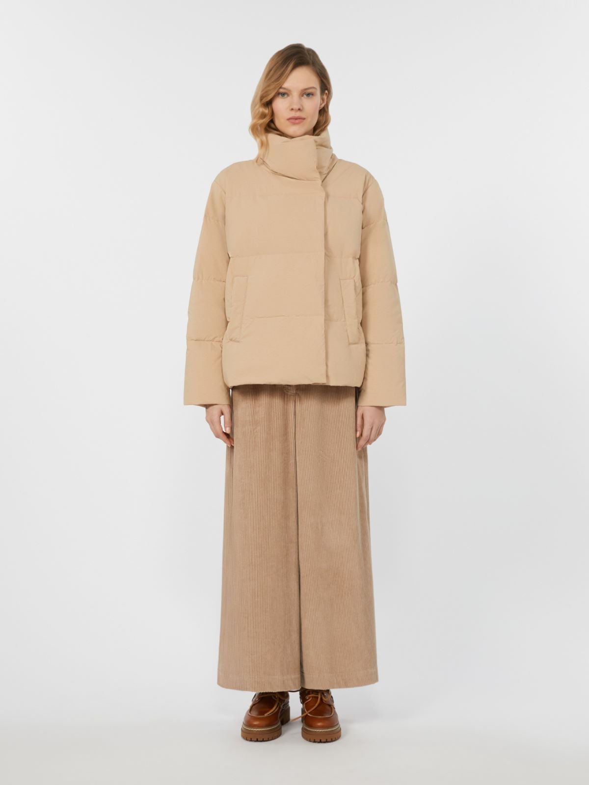Short jacket in water-repellent fabric, beige | Weekend Max Mara