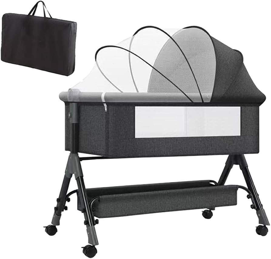 Amazon.co.jp: ベビーベッド 4-in-1 添い寝ベッド 折りたたみ ハイロー
