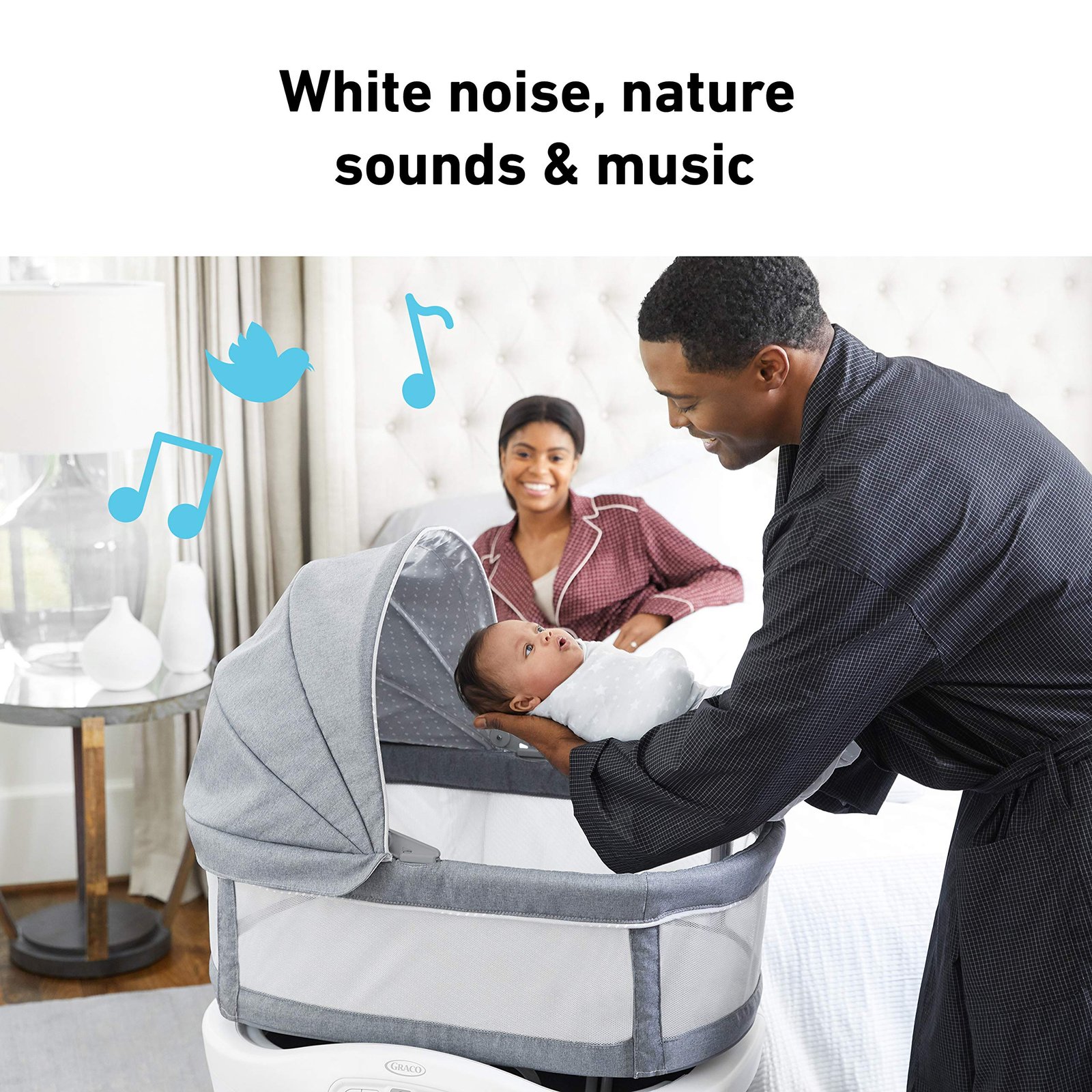 Amazon.com : Graco Sense2Snooze Bassinet with Cry Detection