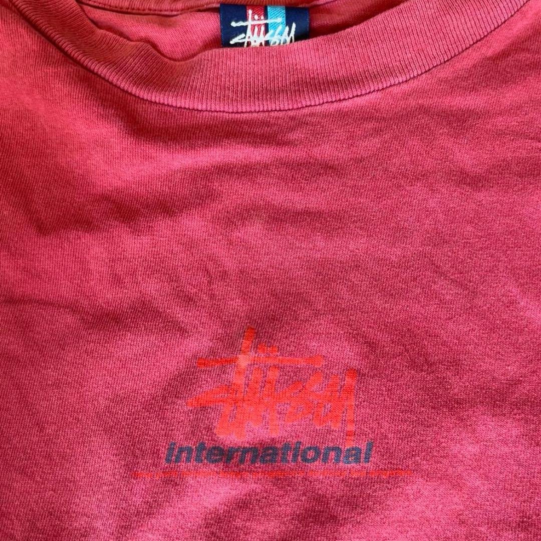 値下げ可　90's old stussy Tシャツ STUSSY(ステューシー) 90's~00's center logo Tシャツ センターロゴ 紺