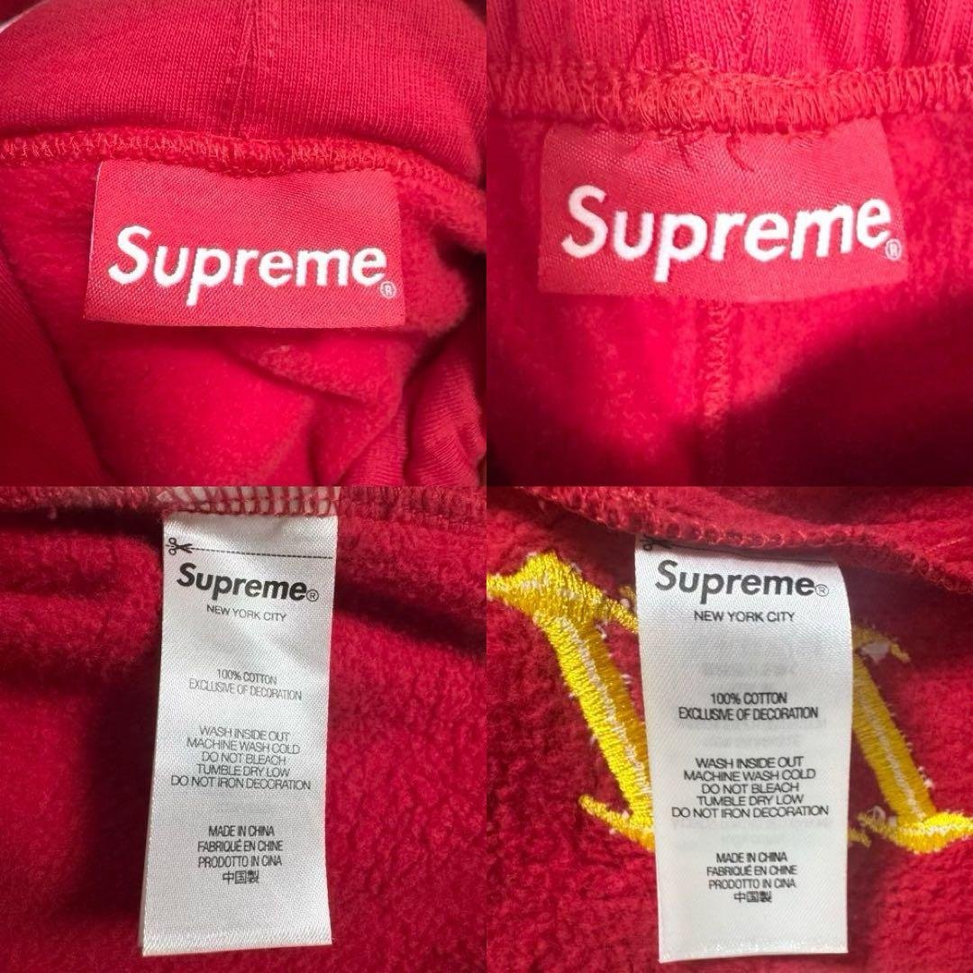 希少 supreme スウェット セットアップ レッド - メルカリ